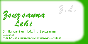 zsuzsanna lehi business card